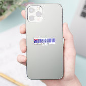オーストラリア製バーコードフラグステッカー シール (スマートフォン)