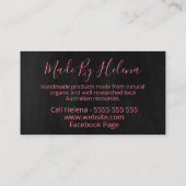 オーストラリア製先住民フラワー製品 名刺 (裏面)