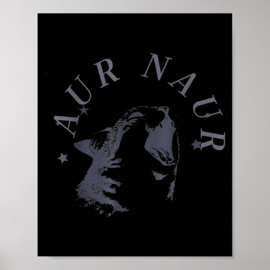 オーストラリア訛りの面白いAur Naur 猫 ポスター (正面)