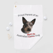 オーストラリア誇りを持ったのガラガラ犬のストライクの親 ゴルフタオル (インサイチュ)