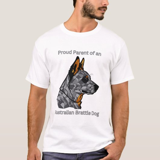 オーストラリア誇りを持った産のガラガラ犬の親 Tシャツ (正面)