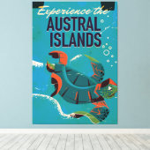 オーストラリア諸島のヴィンテージ旅行を体験する キャンバスプリント (インサイチュ (ウッドフロア))