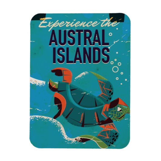 オーストラリア諸島のヴィンテージ旅行を体験する マグネット (縦)