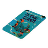 オーストラリア諸島のヴィンテージ旅行を体験する マグネット (左側)