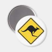 オーストラリア警告の日のカンガルーの危険 マグネット (正面/裏面)