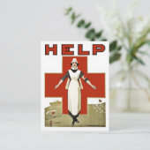 オーストラリア赤十字ヴィンテージ第一次世界大戦 ポストカード (スタンド正面)