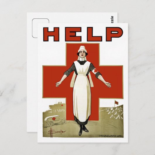 オーストラリア赤十字ヴィンテージ第一次世界大戦 ポストカード (正面/裏面)