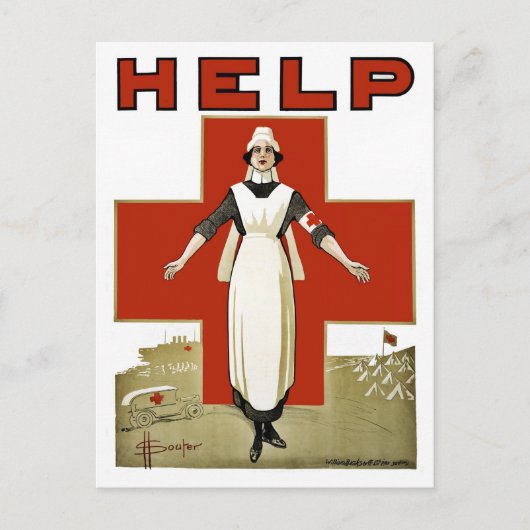 オーストラリア赤十字ヴィンテージ第一次世界大戦 ポストカード (正面)