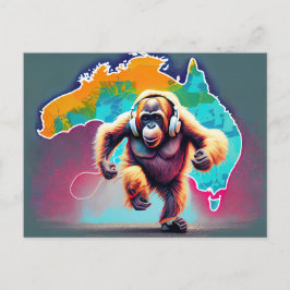 オーストラリア走ののオランウタン ポストカード
