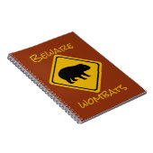 オーストラリア道路標識ウォンバット ノートブック (右側)