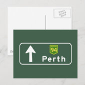 オーストラリア道路標識パース ポストカード (正面/裏面)