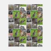 オーストラリア野生動物コラージュ フリースブランケット (正面)