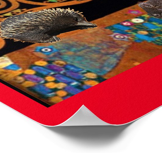 オーストラリア野生生物の木のパロディクリムト、 ポスター (角)