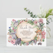 オーストラリア野生生物先住民動物緑のフローラ サンキューカード (スタンド正面)