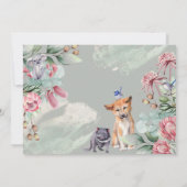 オーストラリア野生生物先住民動物緑のフローラ サンキューカード (裏面)