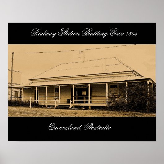 オーストラリア鉄道駅1865年頃 – ポスター (正面)