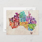 オーストラリア類型文字マップ ポストカード (正面/裏面)