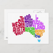 オーストラリア類型文字マップ ポストカード (正面/裏面)