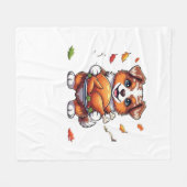 オーストラリア178感謝祭オーバーサイズTシャツ.png フリースブランケット (正面(横))