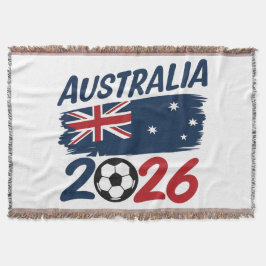 オーストラリア2026サッカーサポーター デザインフラッグカラー スローブランケット