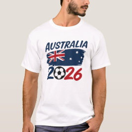 オーストラリア2026サッカーサポーター デザインフラッグカラー Tシャツ