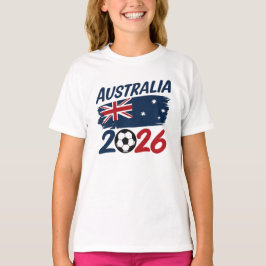 オーストラリア2026サッカー ファンデザインフラッグカラー Tシャツ
