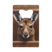 オーストラリア3Dウッドプリントカンガルー クレジットカード栓抜き (裏面)