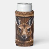 オーストラリア3Dウッドプリントカンガルー スリム缶クーラー (Seltzer正面)