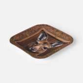 オーストラリア3Dウッドプリントカンガルー ペーパープレート (傾斜あり)