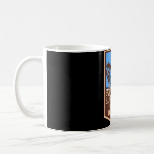 オーストラリア�のハゲの岩の精神 コーヒーマグカップ (左)