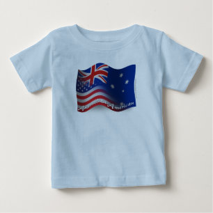 オーストラリア·アメリカン·ウェーブ旗 ベビーTシャツ