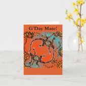 オーストラリア アート カード (黄色い花)