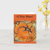 オーストラリア アート カード (黄色い花)