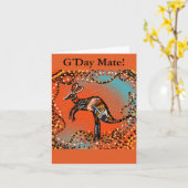 オーストラリア アート カード (黄色い花)