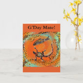 オーストラリア アート カード (黄色い花)