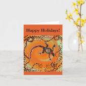 オーストラリア アート カード (黄色い花)