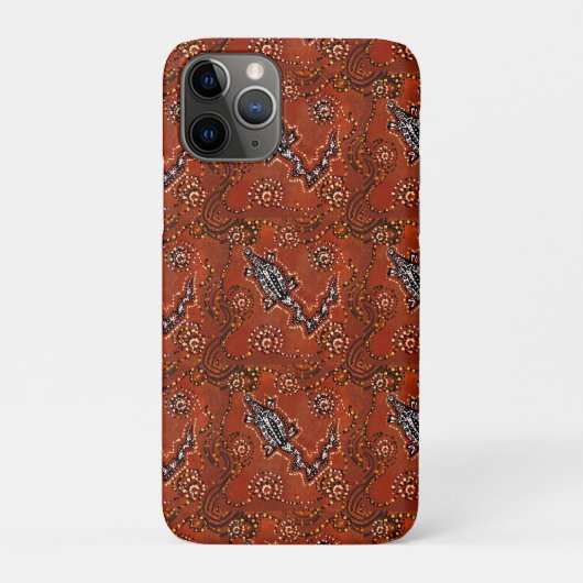 オーストラリア アート ワニ Case-Mate iPhoneケース (裏)