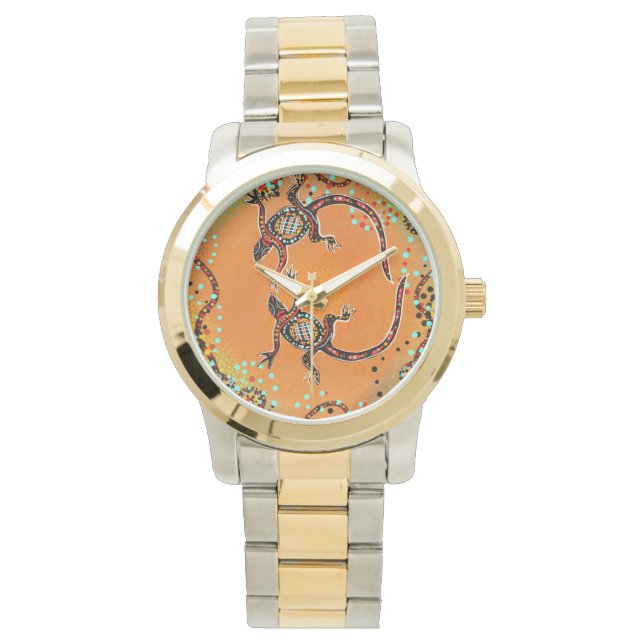 オーストラリア アート 腕時計 (正面)