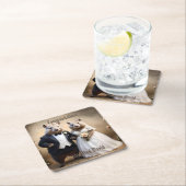 オーストラリア・ウォンバットのオーストラリア結婚結婚式 スクエアペーパーコースター (インサイチュ)