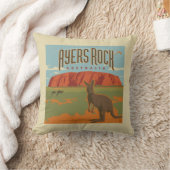 オーストラリア |エアーズロックカンガルー クッション (ブランケット)