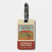 オーストラリア |エアーズロックカンガルー ラゲッジタグ (裏面縦)