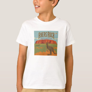 オーストラリア エアーズロックカンガルー Tシャツ