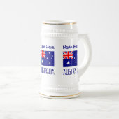 オーストラリア オーストラリア国旗 青 カスタマイズ ビールジョッキ (正面右)
