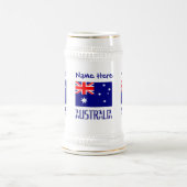 オーストラリア オーストラリア国旗 青 カスタマイズ ビールジョッキ (中央)