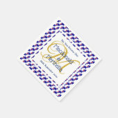 オーストラリア カスタム モノグラム ウェディングペーパー スタンダードカクテルナプキン (角)