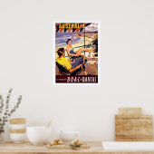 オーストラリア、カップル楽しむオンテラス、ヴィンテージ旅行 ポスター (キッチン)