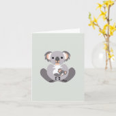 オーストラリア – カドリーKOALA – 野生生物 – 自然グリーン カード (黄色い花)