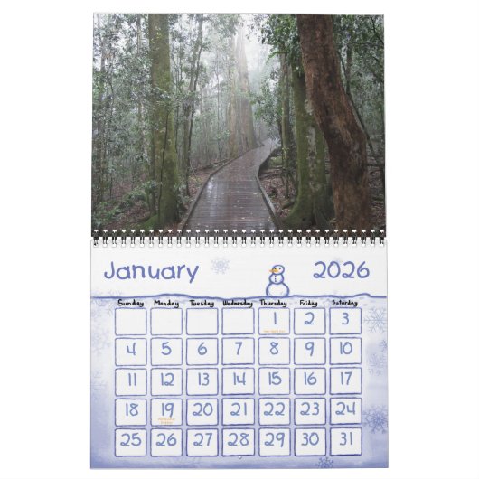 オーストラリア カレンダー (1月 2026)