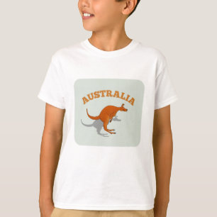 オーストラリア、カンガルーをジャンプ Tシャツ