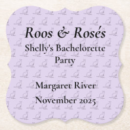 オーストラリア カンガルー ブライズパーティー デザイン ペーパーコースター